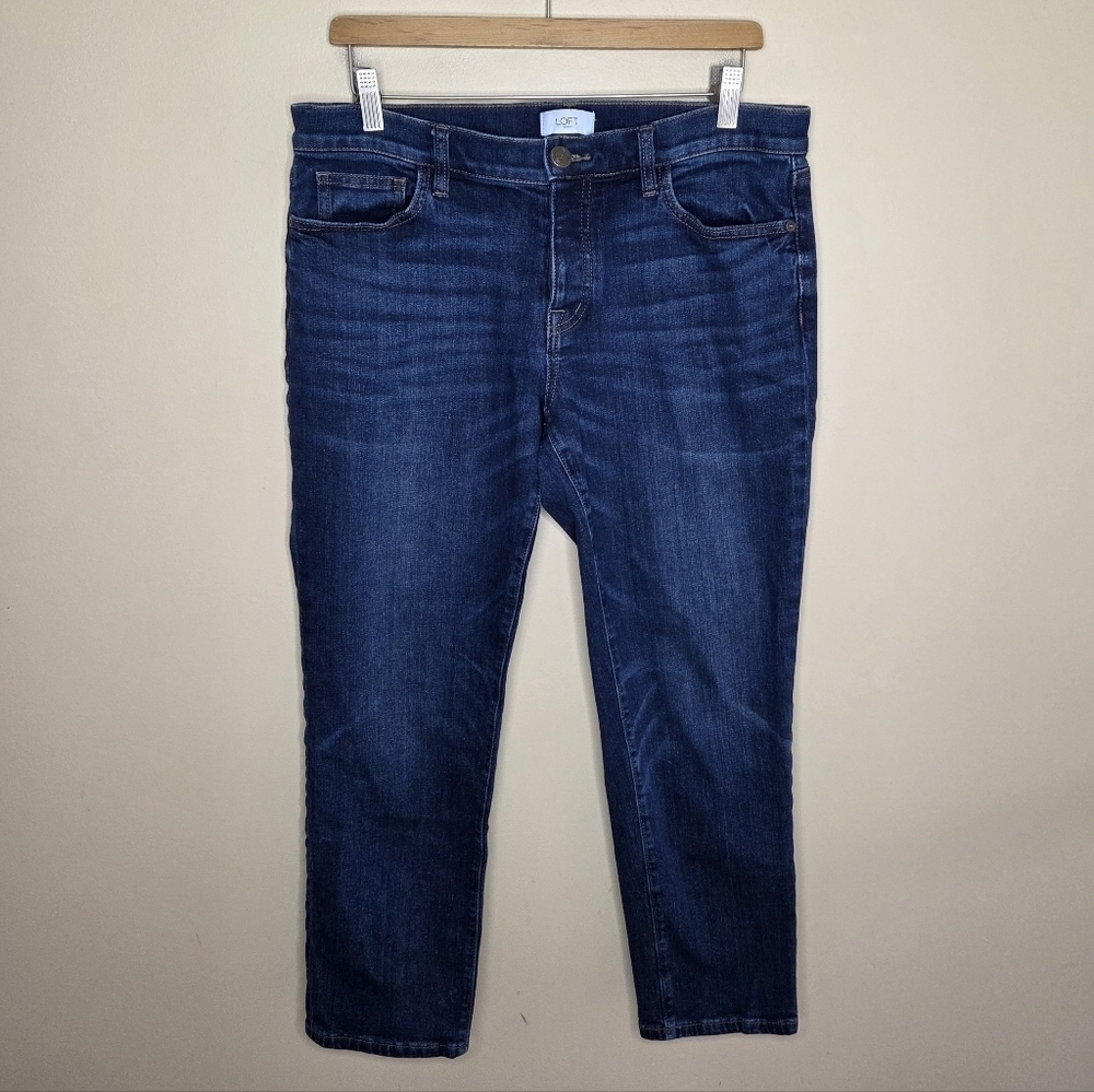 Loft Outlet | Button Fly Boyfriend Cropped Ankle Jeans Size 8